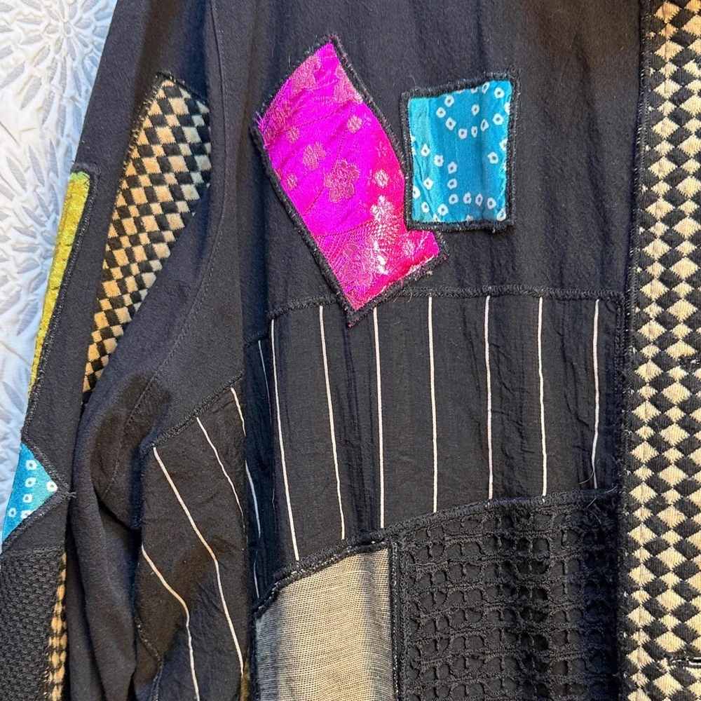 John Mark Multicolor Patchwork Women's Blazer - Picture 4 of 9